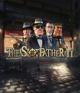 Dive into the nefarious world of The Slotfather 2 slot by Betsoft, showcasing four iconic mafia characters in front of a dark urban backdrop. This image portrays the intense essence of the mafia underworld with its detailed character design and evocative setting. Perfect for lovers of gangster-themed games, offering a thrilling gaming experience. 